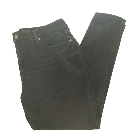 Time  & Tru High Rise Curvy Pants Sz 16 Womens Black Denim Jeans Tapered - Picture 9 of 9